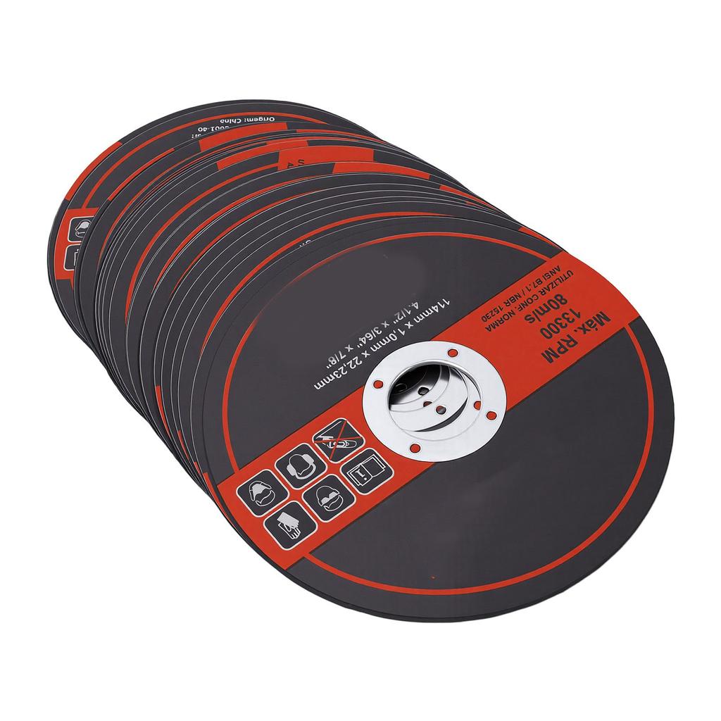 50 Pcs 4 1 2 Inch Cutting Disc 7 8 Inch Arbor 0.045 Inch Thickness Saw Blade for Angle Grinder Metal Panel