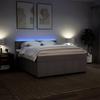 Vidaxl Kontinentalbett Mit Matratze, Taupe, Stoff, 180X200 Cm