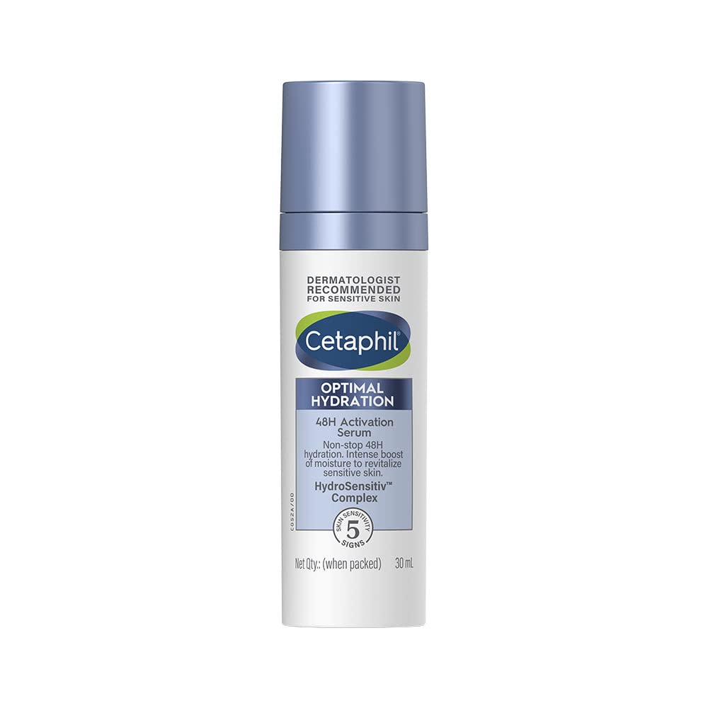 Cetaphil Optimal Hydration Lightweight Serum 30 ml | Fast absorbing | Hyaluronic Acid, Blue Daisy extract, Vitamin B5
