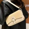Simple small square bag autumn new shoulder messenger bag niche fashion texture solid color women's bag