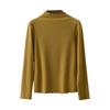 Women's Slim-Fit Long-Sleeve Base Layer Top With Flounce Collar
