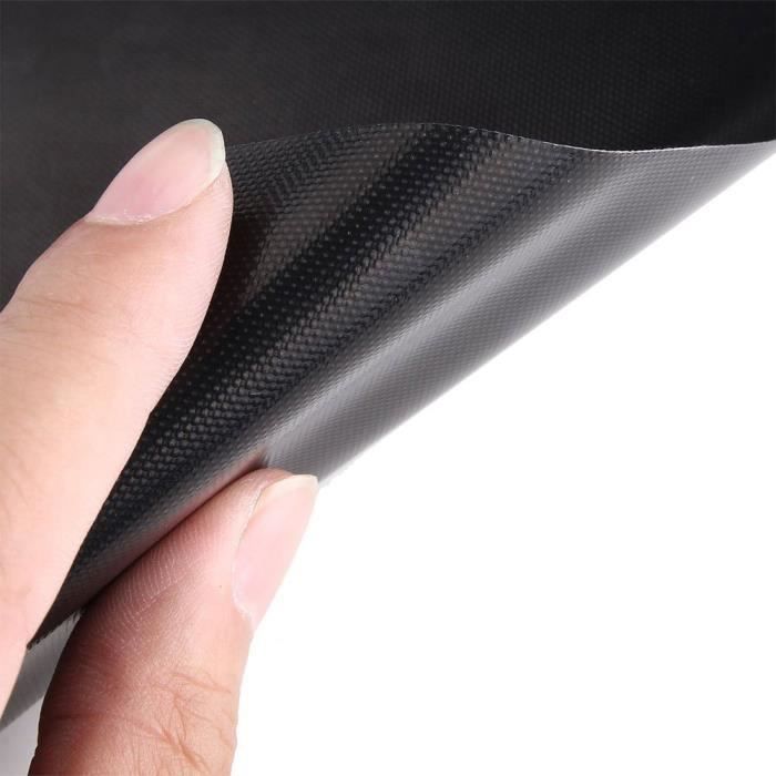 [Set of 3] Barbecue Grill Mat - Reusable Non-Stick and Heat Resistant - Black