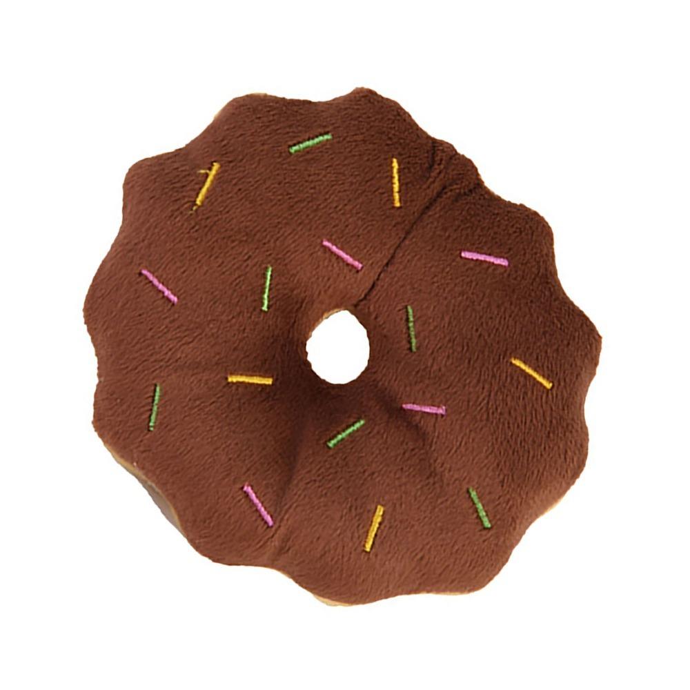 Bite Resist Texture Dog Chew Ring Plush Surface Cartoon Stuffed Toy Puppy Teething Use