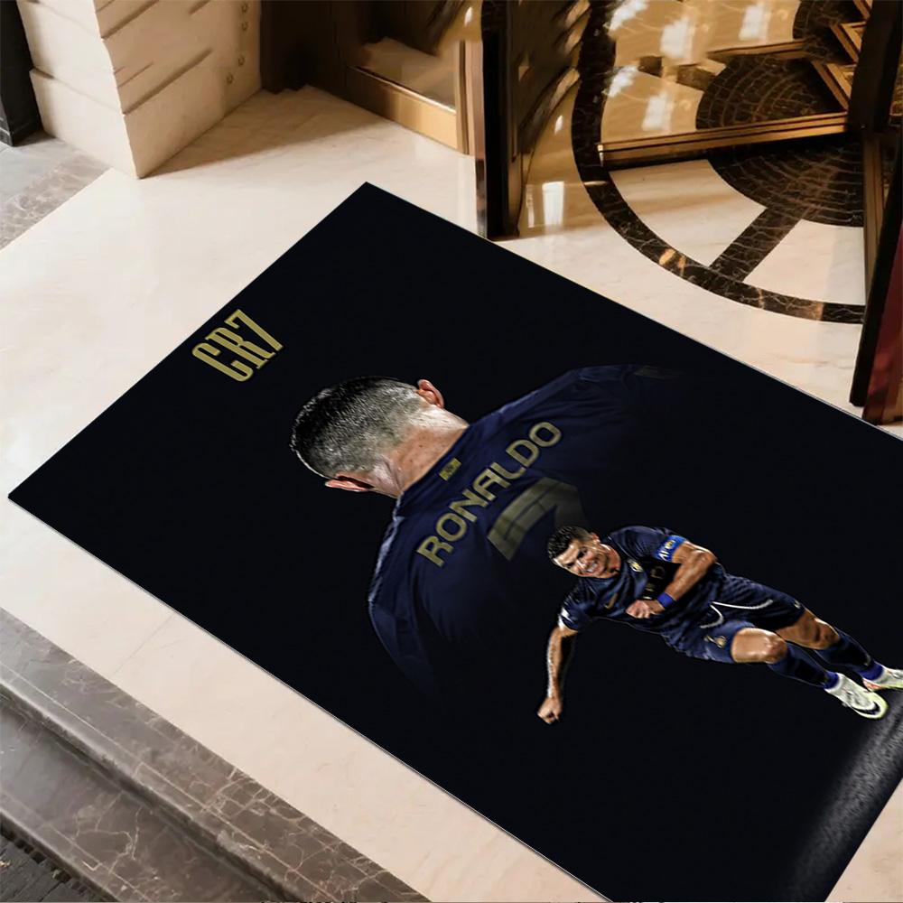 Football Legend Ronaldo Floor Mat Perfect for Outdoor Living Rooms Study Room Hallway Anti-slip Rug Decorate Offices Gift for Festivals
