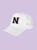 1Pc children's 26 letter printed baseball cap, fashionable sunshade duckbill cap for spring summer, breathable mesh trucker cap