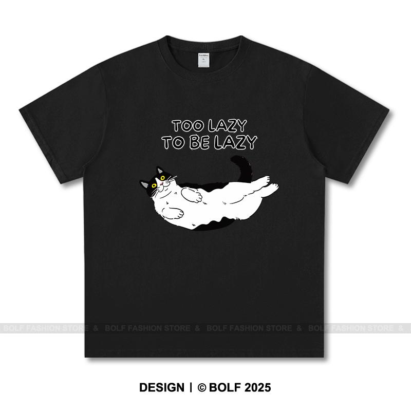 Women's Too Lazy To Be Lazy Printed T-Shirt 100% Cotton Oversized Paradox Graphic Tees for Men Summer Tops Ironic Streetwear