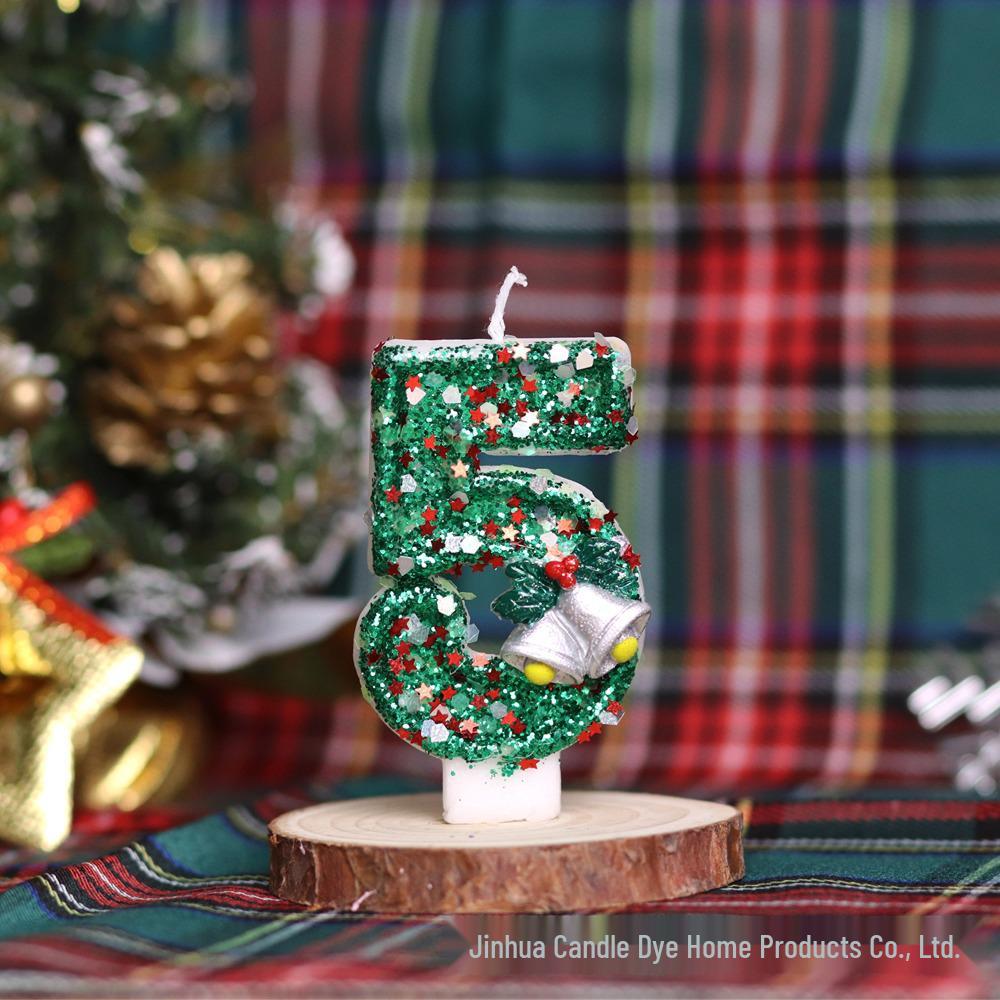 Santa Claus Birthday Number Candles - Creative Christmas Cake Decorations & Gifts