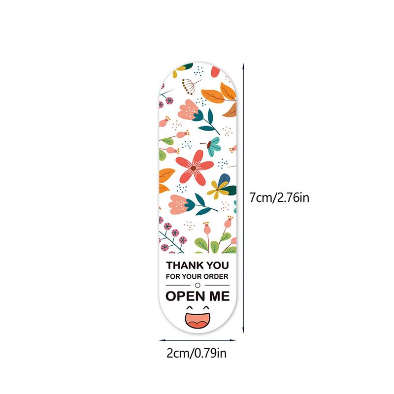 100Pcs  Thank You For Your Order Stickers 2*7Cm Gift Box Package Sealing Labels For Small Business Stationery Sticker