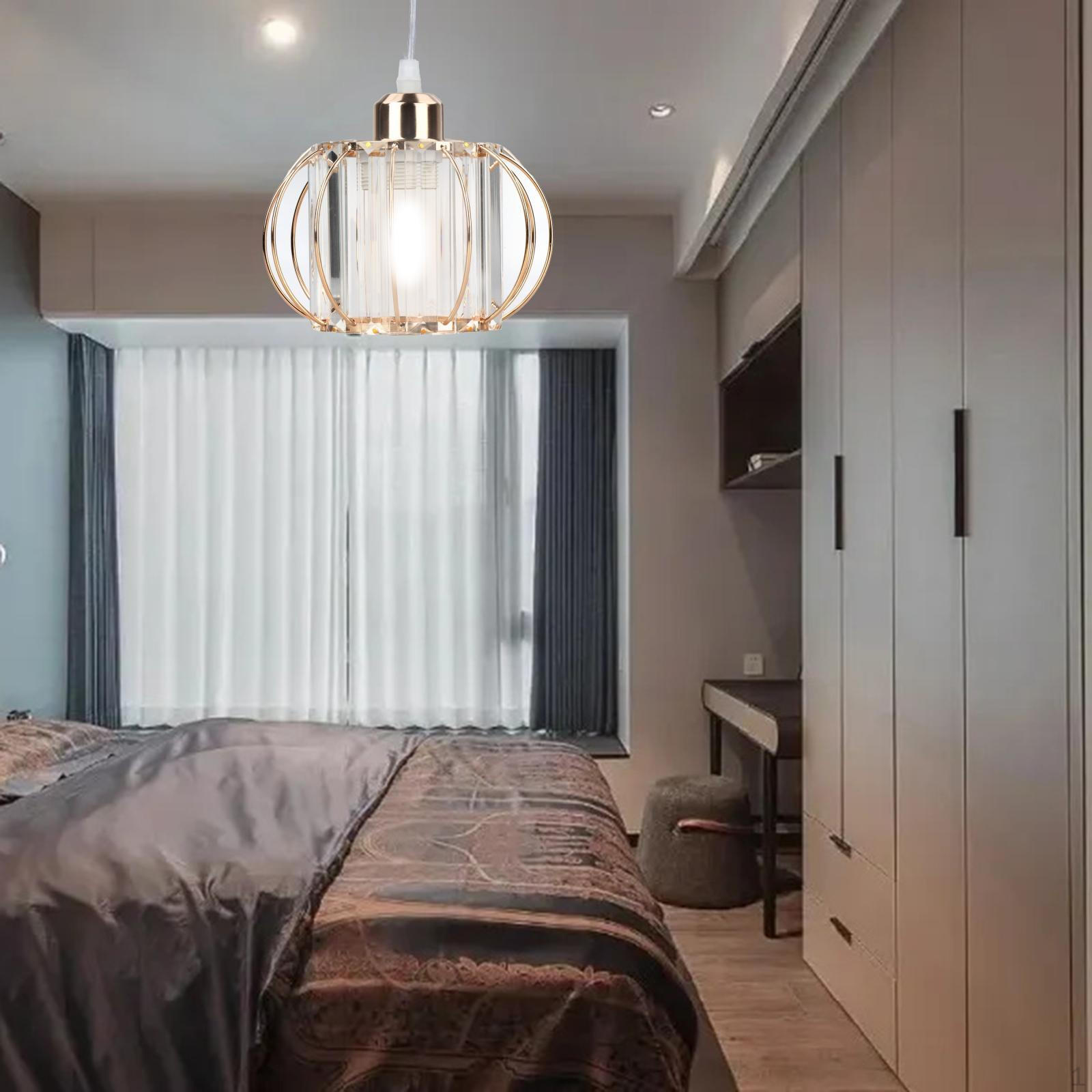 

Crystal Pendant Light Hanging Decorative Lamp E27 Ceiling Chandelier Lighting Industrial Style B