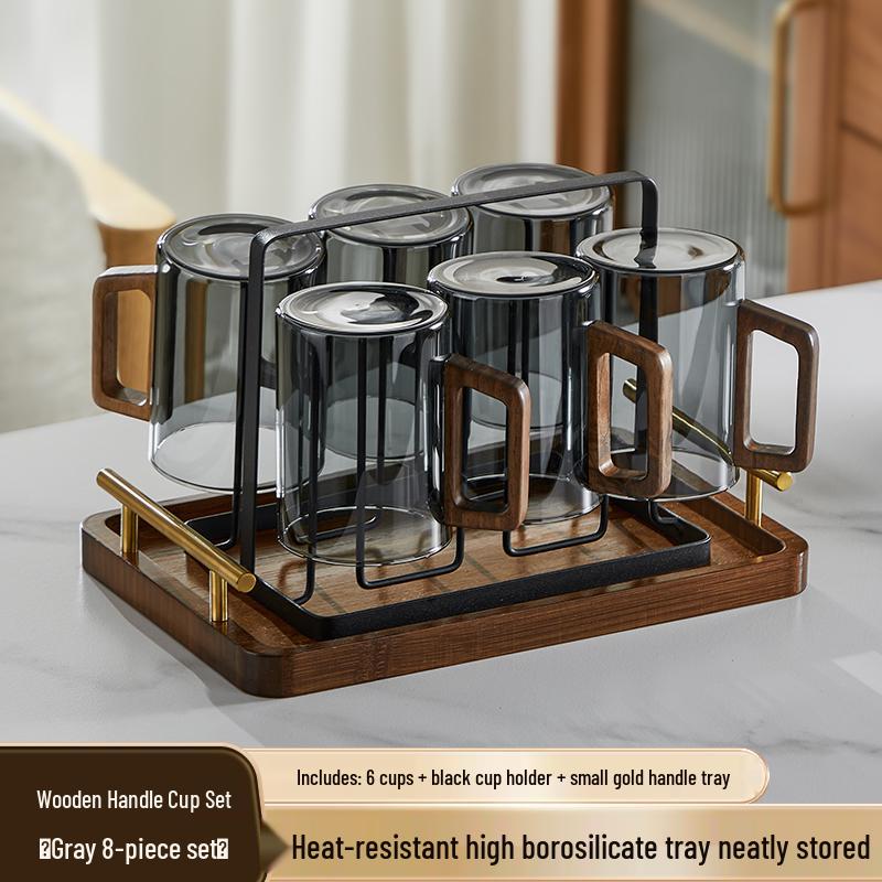 Hitzebeständiges Glasbecher-Set für Tee und Wasser