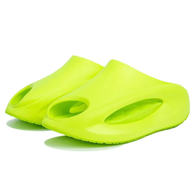 Li Ning Quiet Abrasion Resistant Slide Slippers Men's Fluorescent Verdant Green AZSS009-7