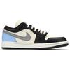 Jordan Air Jordan 1 Low top Vintage Basketball Shoes Women's Black Blue DC0774-101(Team24-)