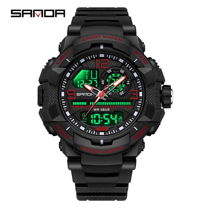 Sanda Youth Luminous Waterproof Sports Watch with Alarm – Men s Climbing Fashion
