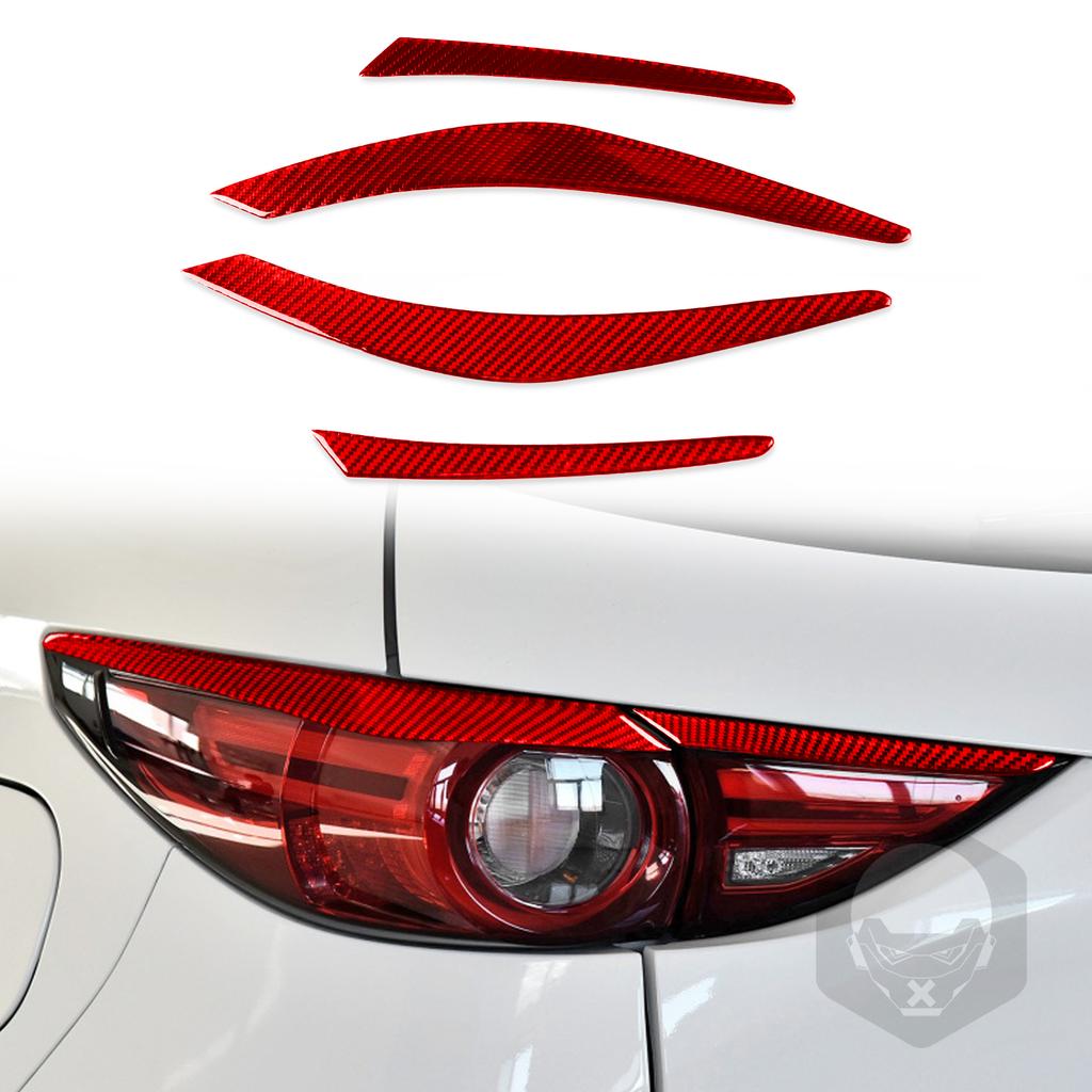 For Mazda CX5 2012-2017Car Accessories Carbon Fiber Rear Lamp Trail Light Eyelid Eyebrow Cover Trim Sticker Styling Modification