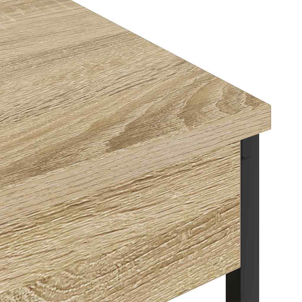 Nightstand with Shelf Sonoma Oak 41 X 31 X 76 Cm Engineered Wood