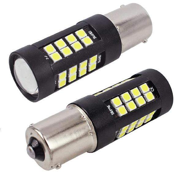 LED LIGHTING 1156 P21W Strobe Reverse Light LED Bulbs, 6000K Xenon White Super B