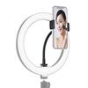 Foldable Phone Clamp Holder Stand with Cold Shoe Mounting for LED Ring Light Smartphone Mounting Compatible with iPhone