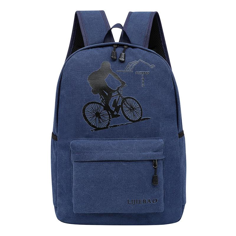 Fashion Canvas Backpack Men And Women Middle School Bag Fashion Sports Fitness Bag Travel Small Backpack Retro