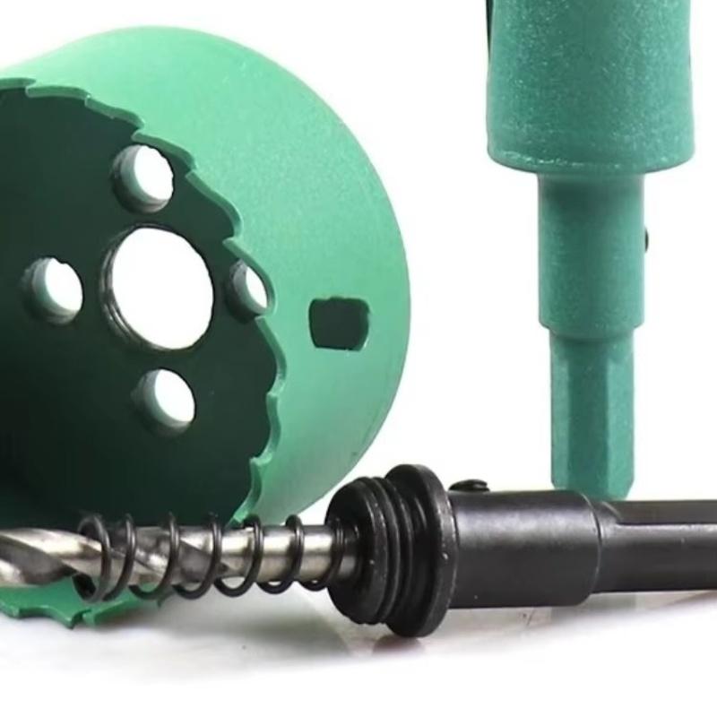 

1 шт. Биметаллическое сверло для дерева, корончатое сверло из быстрорежущей стали HSS, новое M42, корончатое сверло для прорезания отверстий, подходит для отверстий под точечные светильники и гипсокартон зелёный