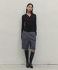 MAKE A TOAST Pintuck Bermuda Pants Dark Grey Mbdfpa006Dg
