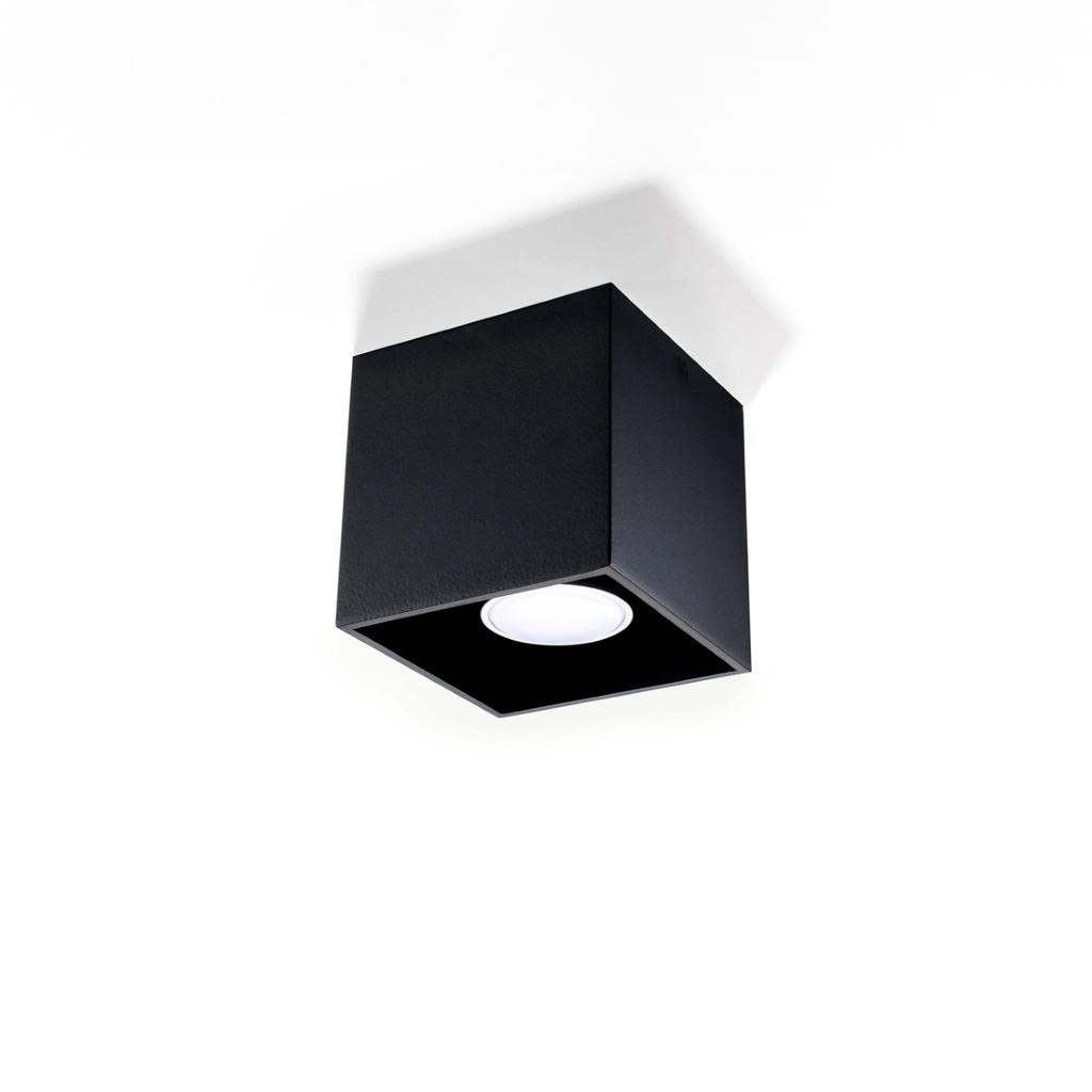 Plafon Quad 1 Gu10 Czarny Alu Sollux Sl.0022