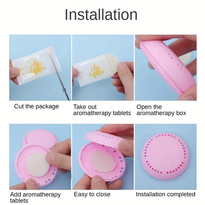 6-Pack Long-Lasting Aromatherapy Air Fresheners with Extra Cases, Solid Scented Tablets
