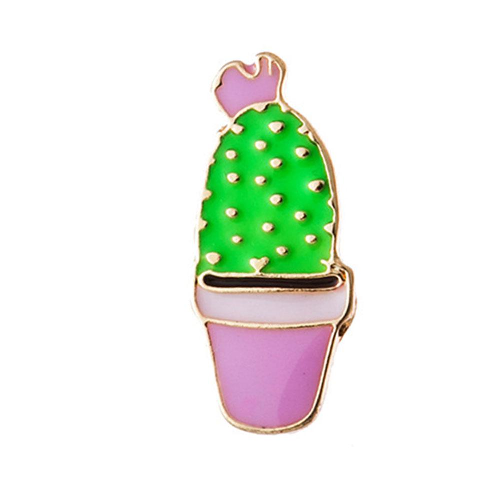 Cute Cactus Plant Pin Enamel Brooch Sweater Accessories Bag Badge Wedding Banquet Jewelry