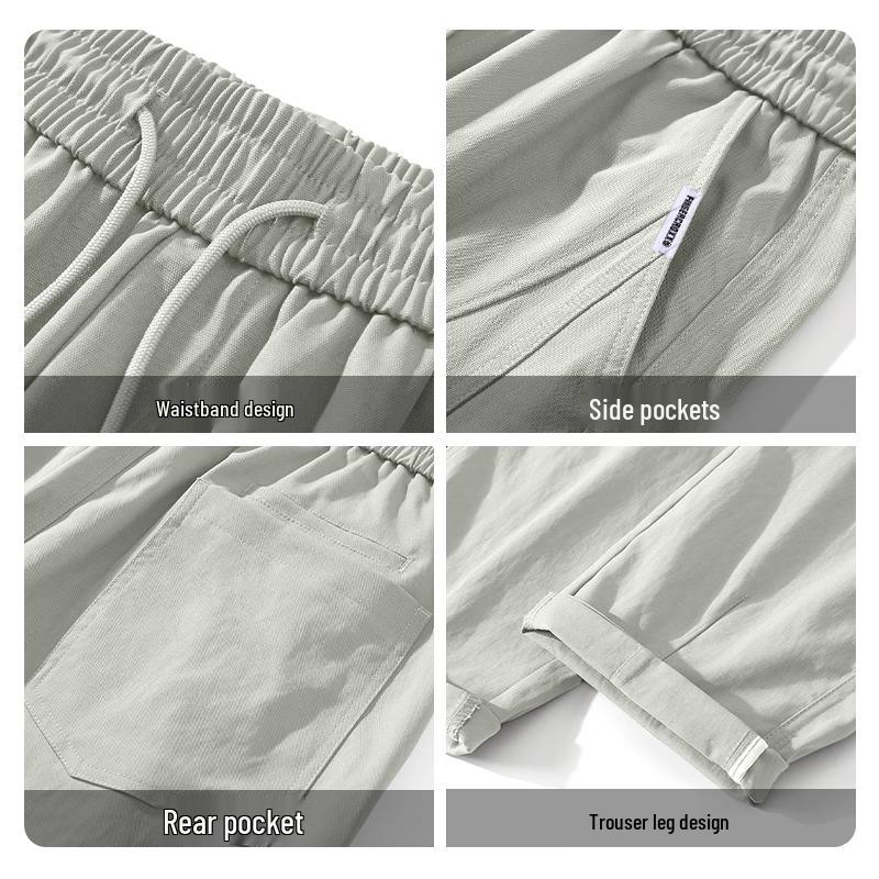 Fingercroxxit Men's Straight-Leg Casual Pants