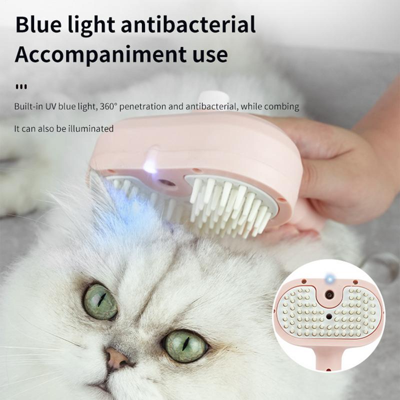 Pet Steamer Brush Detangling Massage Grooming Comb for Cat Dog Pet Spray Hair Removal Comb for Small Medium Animals