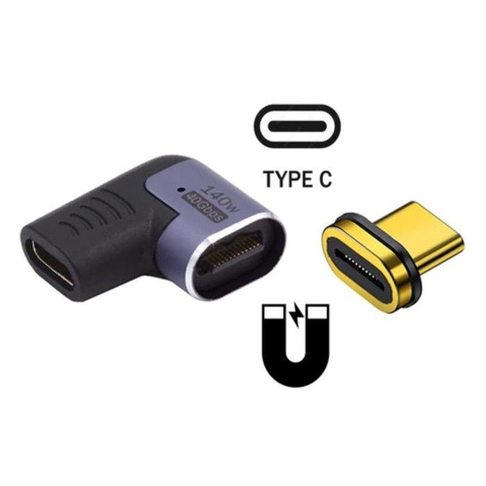 Магнитный угловой адаптер Ewent EC1048 USB-C/USB-C 140 Вт