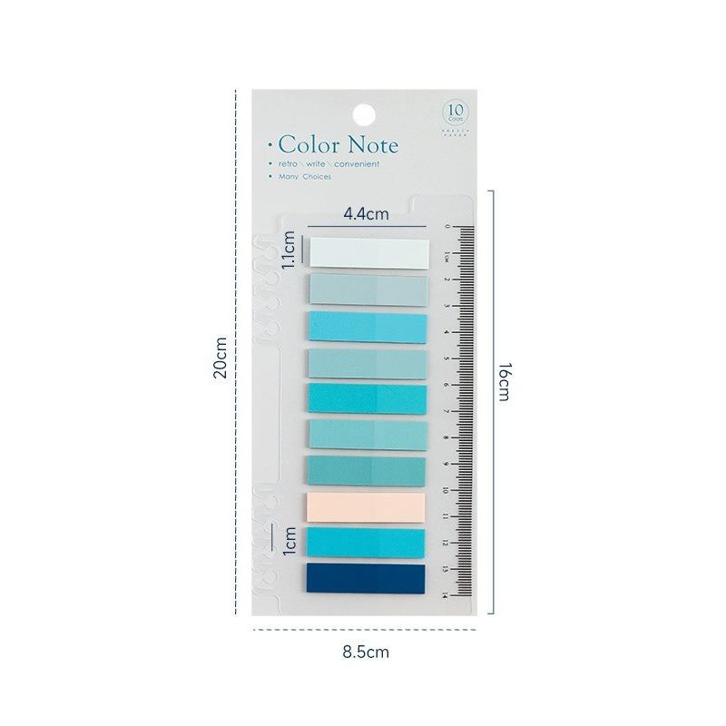Solid Color Sticky Note Index Label Book Notebook Page Marker Paper Bookmark Tearable Waterproof Stationary Stickers