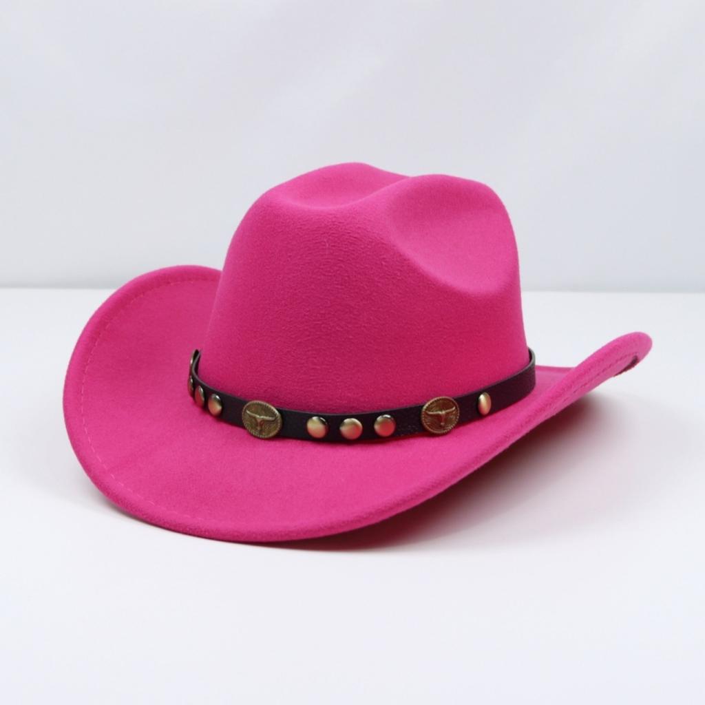 Ethnic-style fedora, western cowboy hat, Tibetan-style performance hat, woolen mid-brimmed European and American retro woolen hat