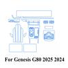 For Genesis G80 2025 2024 Accessories Interior Film Transparent TPU Gear Panel Navigation Center Console PPF Protection Sticker