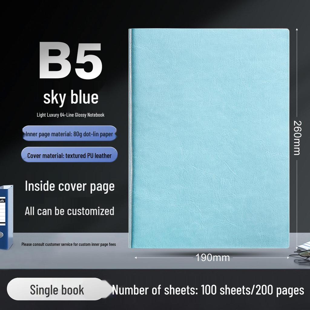 Customizable A5/B5 Business Notebook with Logo - Thick Cover for Office Meetings