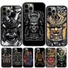 Samurai Mask Helmet Phone Case For iPhone 17 Air 13 12 14 15 16  Cover For Apple 14 15 16 Pro Max Plus Coque