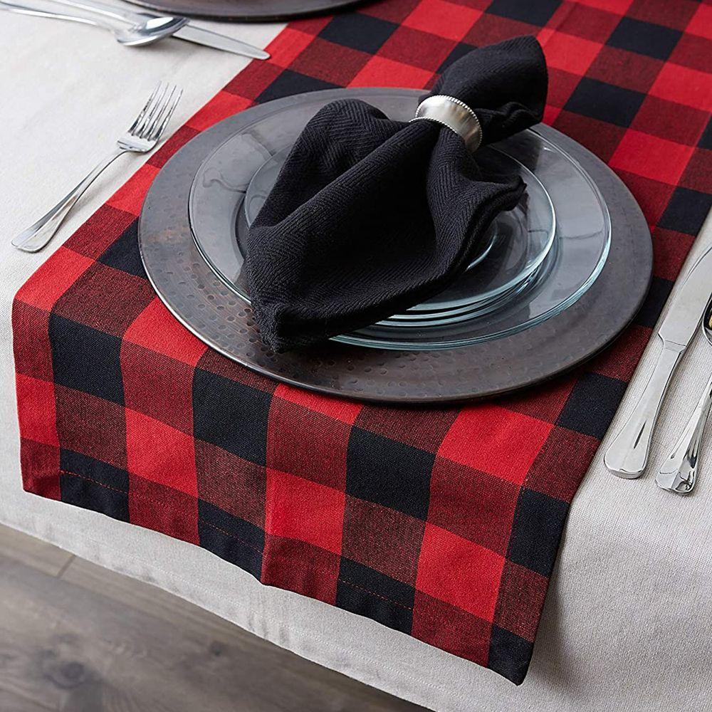 Dinner Merry Christmas Plaid Table Runner Christmas Table Runner Tablecloth Christmas Decoration