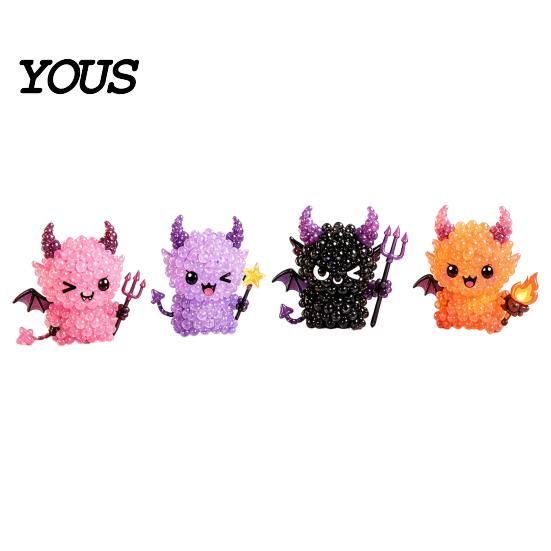 Beaded Figure Making Kit Glowing Fantasy Spirits DIY Bead Kit, 3D Mini Elf Beading Craft Set, Handmade Art Small Display Crafts Ornament with