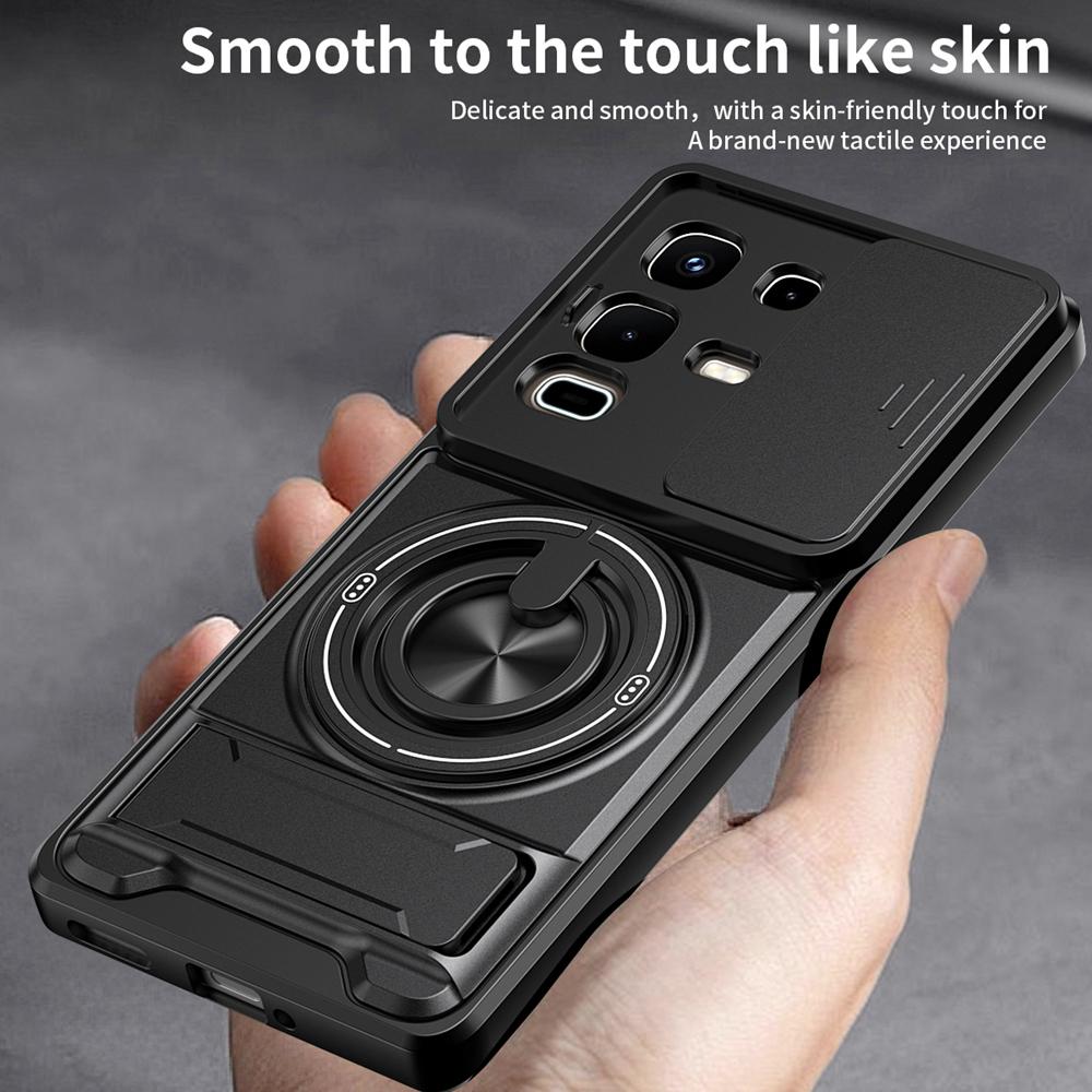 KEYSION Magnetic Phone Case for Infinix Note 50 4G 50 Pro+ 50S 50X 5G Slide Camera Protection Upright Kickstand Shockproof Cover