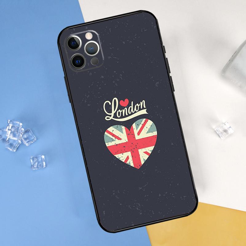 London Bus England Big Ben Phone Case For iPhone 16 Pro 15 Pro 11 13 14 Pro Max 12 Mini XR 16 15 Plus 16e Cover Shell