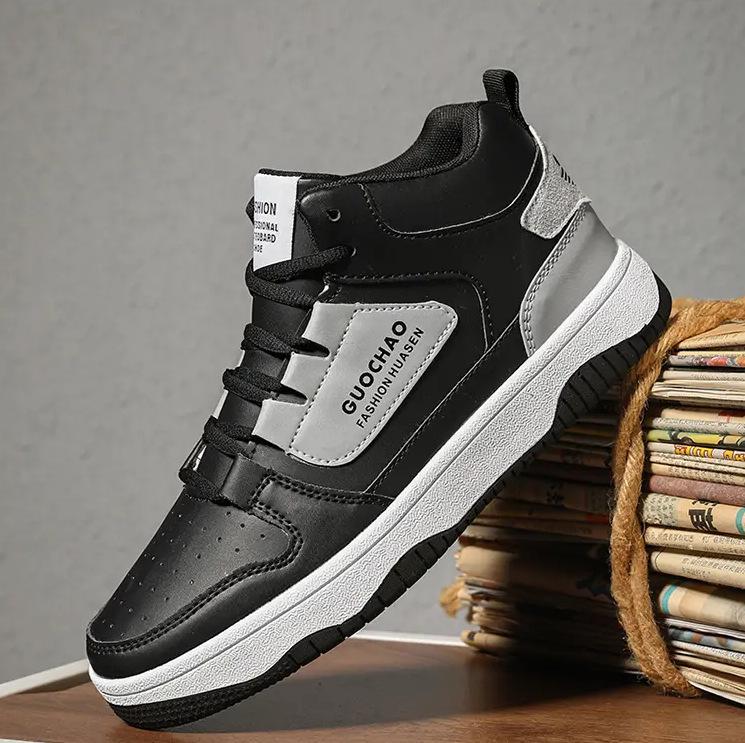 

Мужская обувь очень большого размера, осенние мужские повседневные кеды средней высоты 45 универсальные 46 студенческий размер 47 осенние модные высокие кеды для мужчин 47