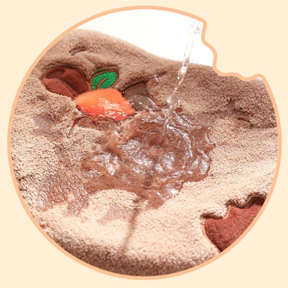 Coral Velvet Cartoon Towel Capybara Pattern Face Towel Soft Bath Towel  Bathroom