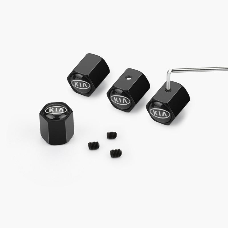 AABIY1 4PCS Car Accessories metal Wheel Tire Valve Caps for For KIA sportage ceed kia sorento Accessories 2017 2018