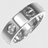 CARTIER love Ring K18 white gold/3P Diamond #5.8(US Size) 8.82g Women Used
