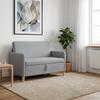 Storage Sofa in Light Grey 122 x 78 x 87 cm Polyester