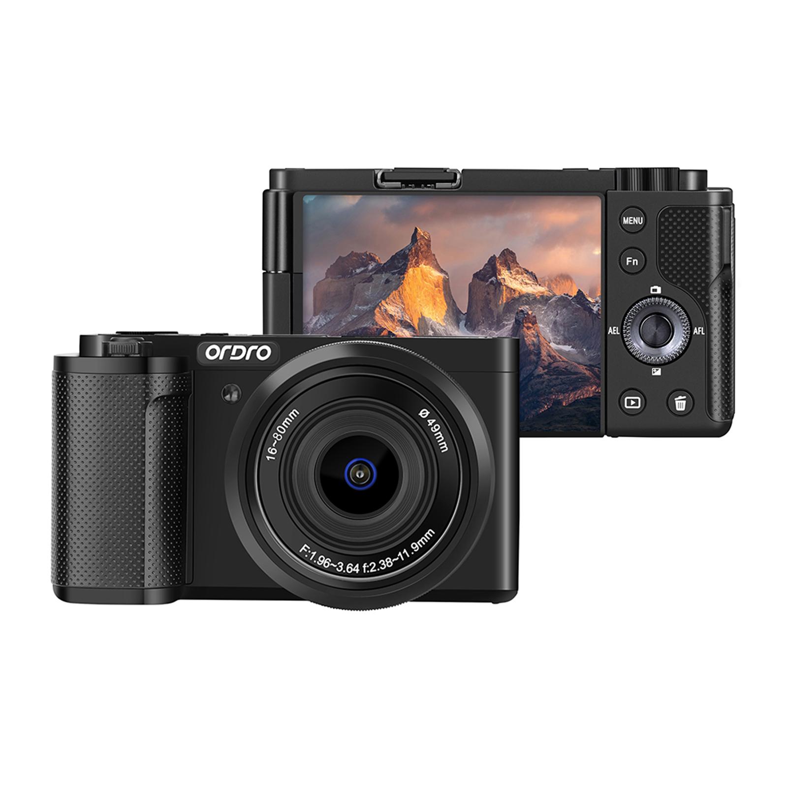 

Ordro G930 5K 30fps Цифрова камера 64MP WiFi Цифрова відеокамера Відеокамера 3,2 дюйма Flip Touch чорний