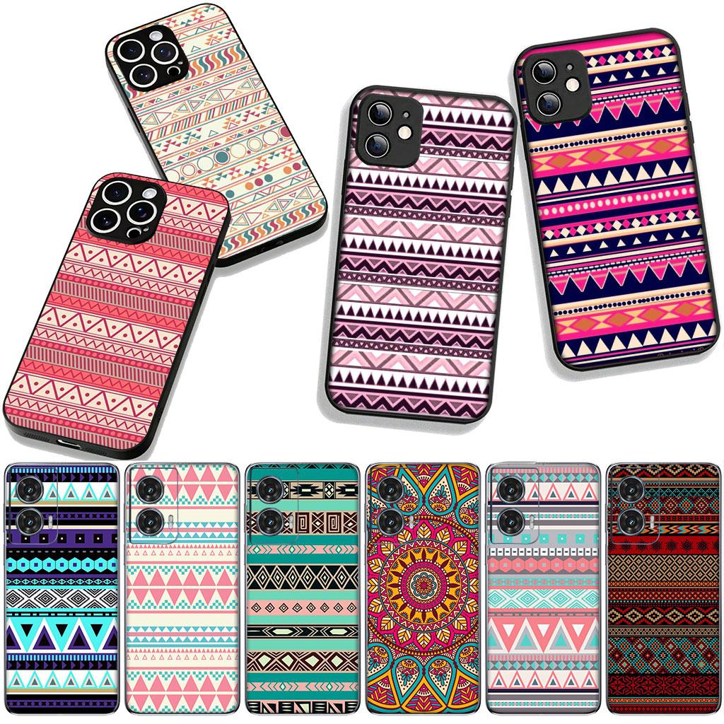 Aztec Tribal Tribe Colorful Flower Phone Cover Case for Apple iPhone 17 16 11 Pro XS Max XR 6 7 8 Plus + 16E SE Casing