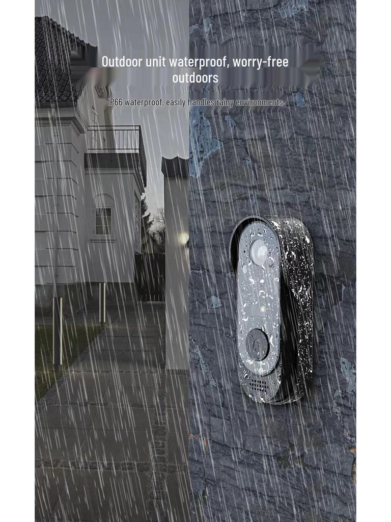 X8 Waterproof HD Night Vision Doorbell with Indoor Screen & Easy Setup Video Intercom