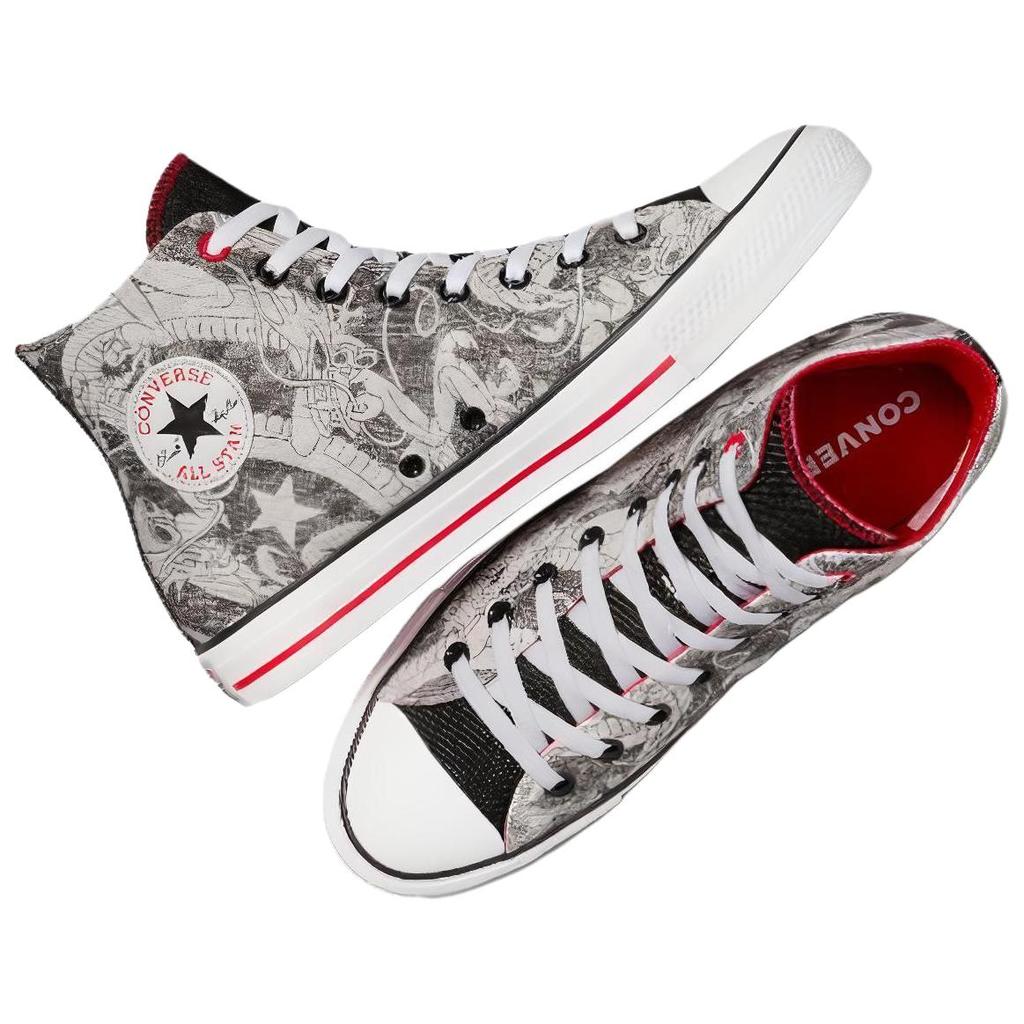 Converse All Star Langlebige Stoßdämpfung High-Top Canvas Schuhe Unisex Sneaker Schwarz A08702C