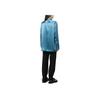 Y-3 SS23 Solid Satin Zip Pocket Long Sleeve Shirt Women shirts Blue IA1445