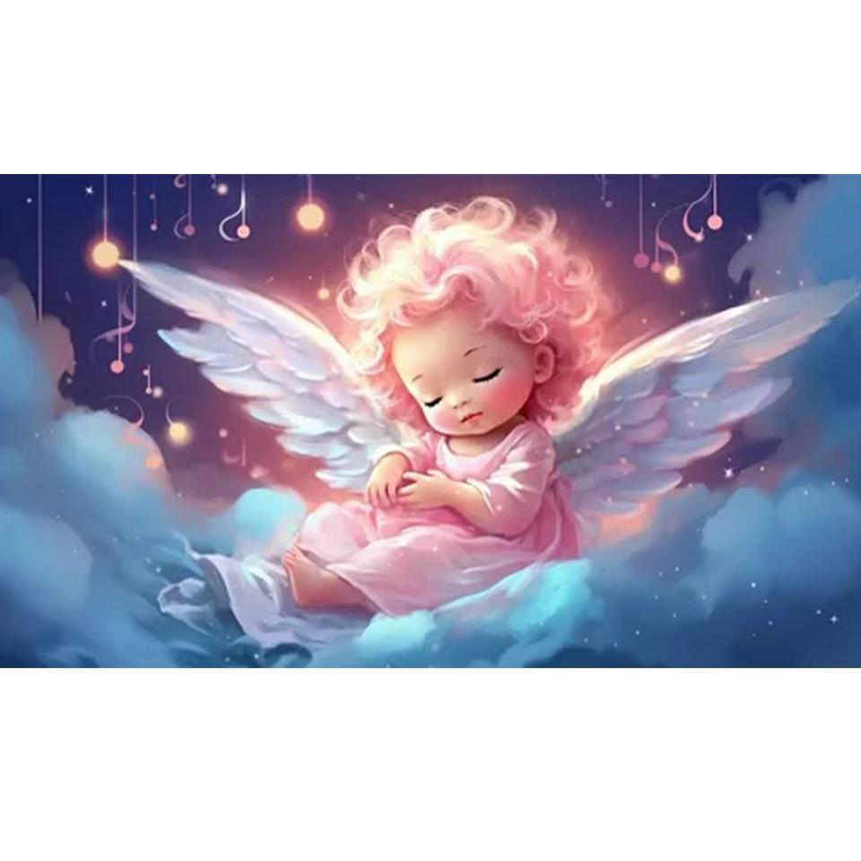 Angel Baby 5D Diamond Painting Belief Diamond Embroidery DIY Full Round Square Diamond Craft Wall Art Home Decoration Gift